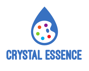 Mineral - Water Drop Art Paint Palette logo design