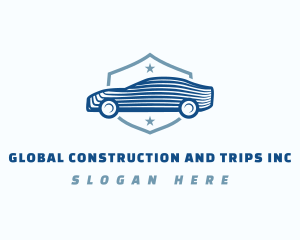 Garage - Transport Car Shield logo design