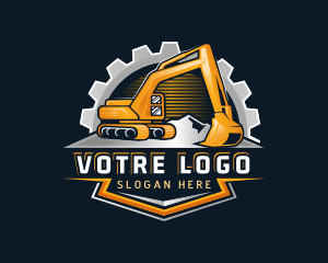 Machinery - Excavator Backhoe Digger logo design