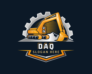 Backhoe - Excavator Backhoe Digger logo design