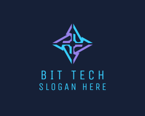 Tech Ninja Star logo design