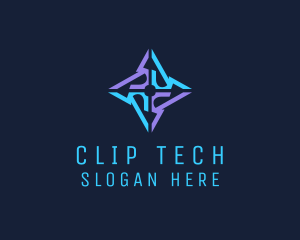 Tech Ninja Star logo design