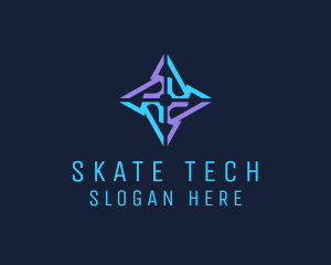 Tech Ninja Star logo design