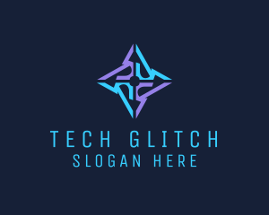 Tech Ninja Star logo design