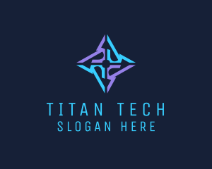 Tech Ninja Star logo design