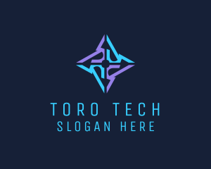 Tech Ninja Star logo design