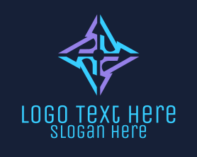 United - Tech Ninja Star logo design