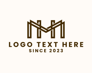 Land Developer - Minimalist Modern Letter M logo design