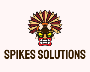 Tribal Tiki Headdress Logo