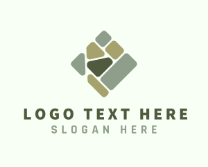 Paver - Green Floor Tiling logo design