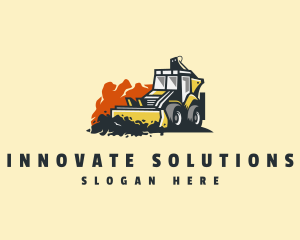 Dozer - Bulldozer Construction Demolition logo design