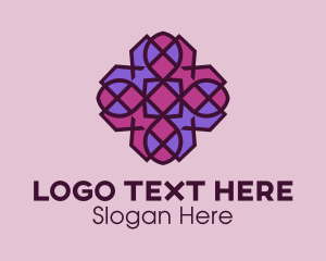 Purple - Geometric Flower Pattern logo design