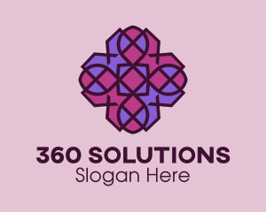 Geometric Flower Pattern logo design