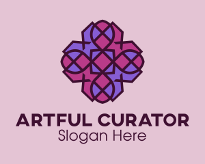 Geometric Flower Pattern logo design