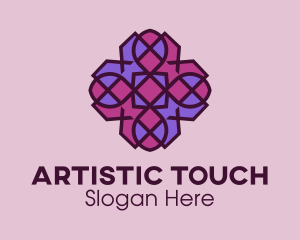 Geometric Flower Pattern logo design