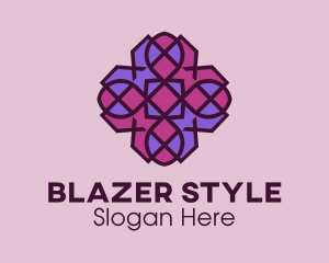 Geometric Flower Pattern logo design