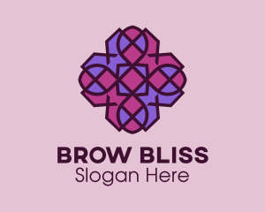 Geometric Flower Pattern logo design