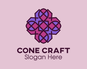 Geometric Flower Pattern logo design