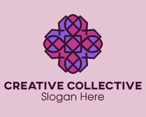 Geometric Flower Pattern logo design