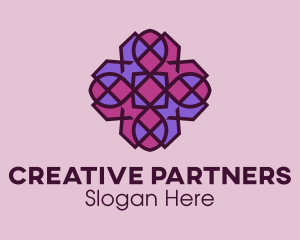 Geometric Flower Pattern logo design