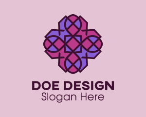 Geometric Flower Pattern logo design