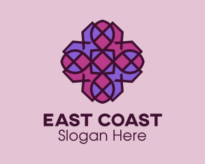 Geometric Flower Pattern logo design