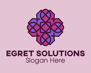 Geometric Flower Pattern logo design