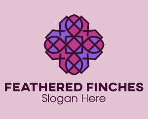 Geometric Flower Pattern logo design