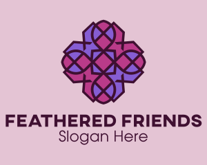 Geometric Flower Pattern logo design