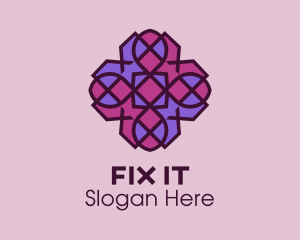 Geometric Flower Pattern logo design