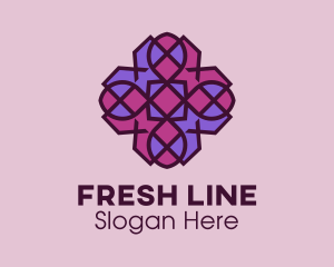 Geometric Flower Pattern logo design