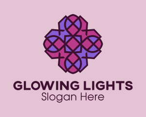 Geometric Flower Pattern logo design