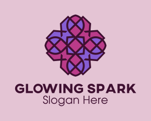 Geometric Flower Pattern logo design