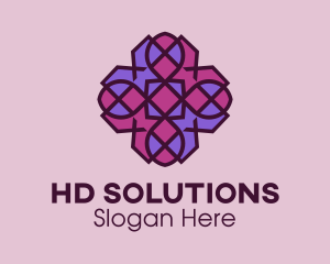 Geometric Flower Pattern logo design