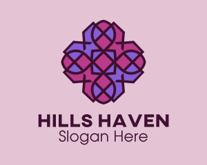 Geometric Flower Pattern logo design