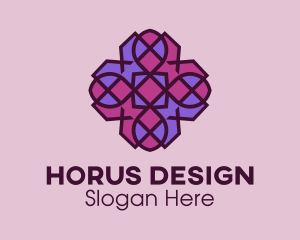 Geometric Flower Pattern logo design