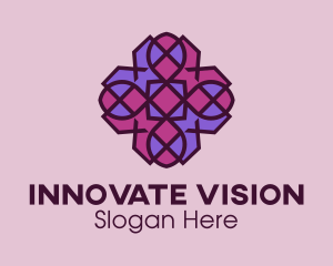 Geometric Flower Pattern logo design