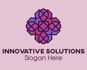 Geometric Flower Pattern logo design