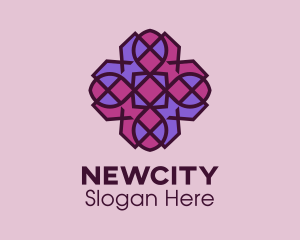 Geometric Flower Pattern logo design