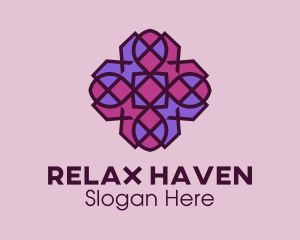 Geometric Flower Pattern logo design