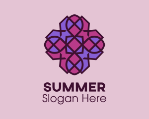 Geometric Flower Pattern logo design