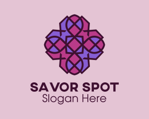 Geometric Flower Pattern logo design