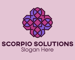 Geometric Flower Pattern logo design