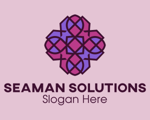 Geometric Flower Pattern logo design