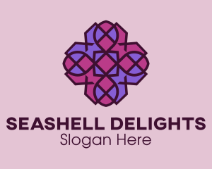 Geometric Flower Pattern logo design