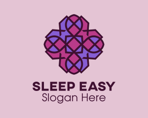 Geometric Flower Pattern logo design