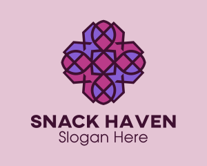 Geometric Flower Pattern logo design