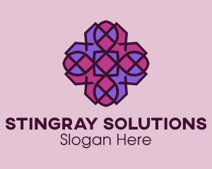 Geometric Flower Pattern logo design