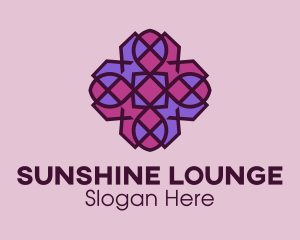 Geometric Flower Pattern logo design