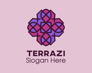 Geometric Flower Pattern logo design